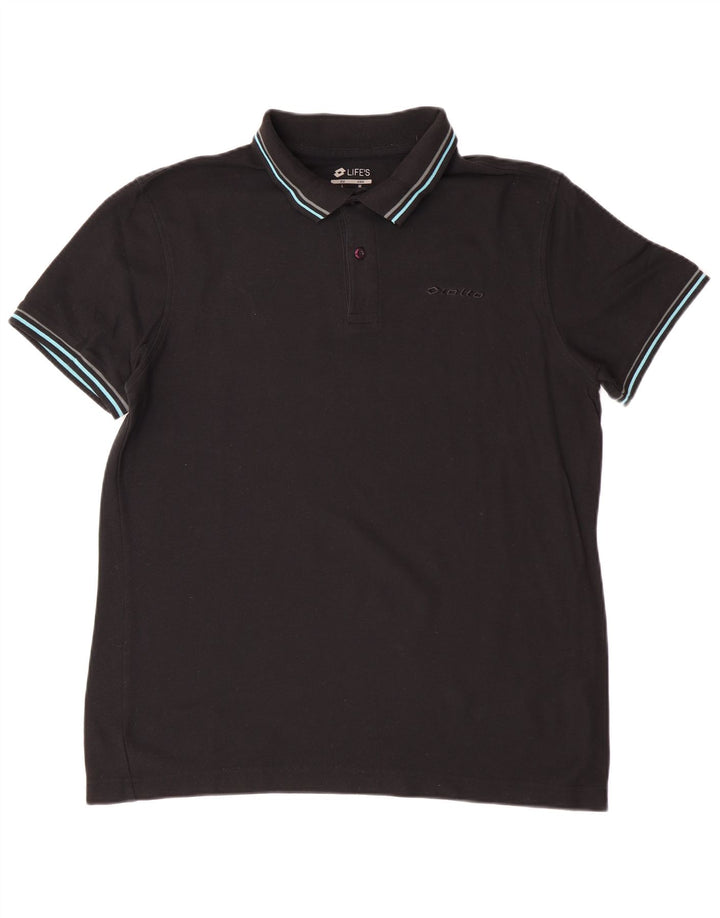 Lotto Herre Polo Shirt Stor Sort Bomuld