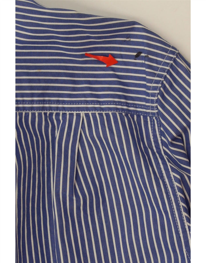 SUPERDRY Mens Shirt Large Blue Striped Cotton Vintage Superdry and Second-Hand Superdry from Messina Hembry 