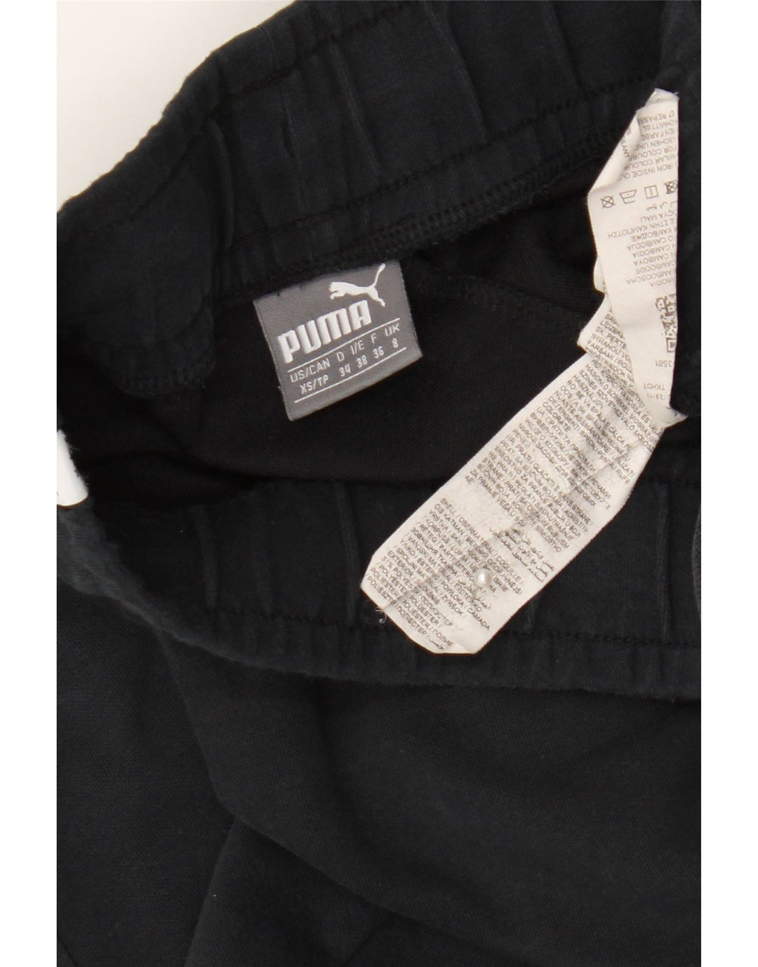Puma Dame Capri Træningsdragt Bukser UK 8 Small Black Polyester