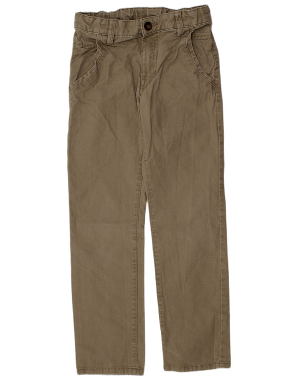 Benetton Boys Lige Chinobukser 7-8 år Medium W24 L24 Khaki Bomuld