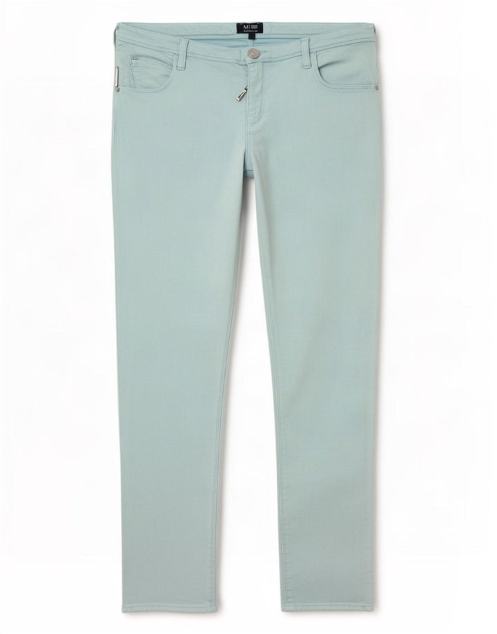 Armani Dame Slim Cropped Trousers W29 L25 Blue Modal