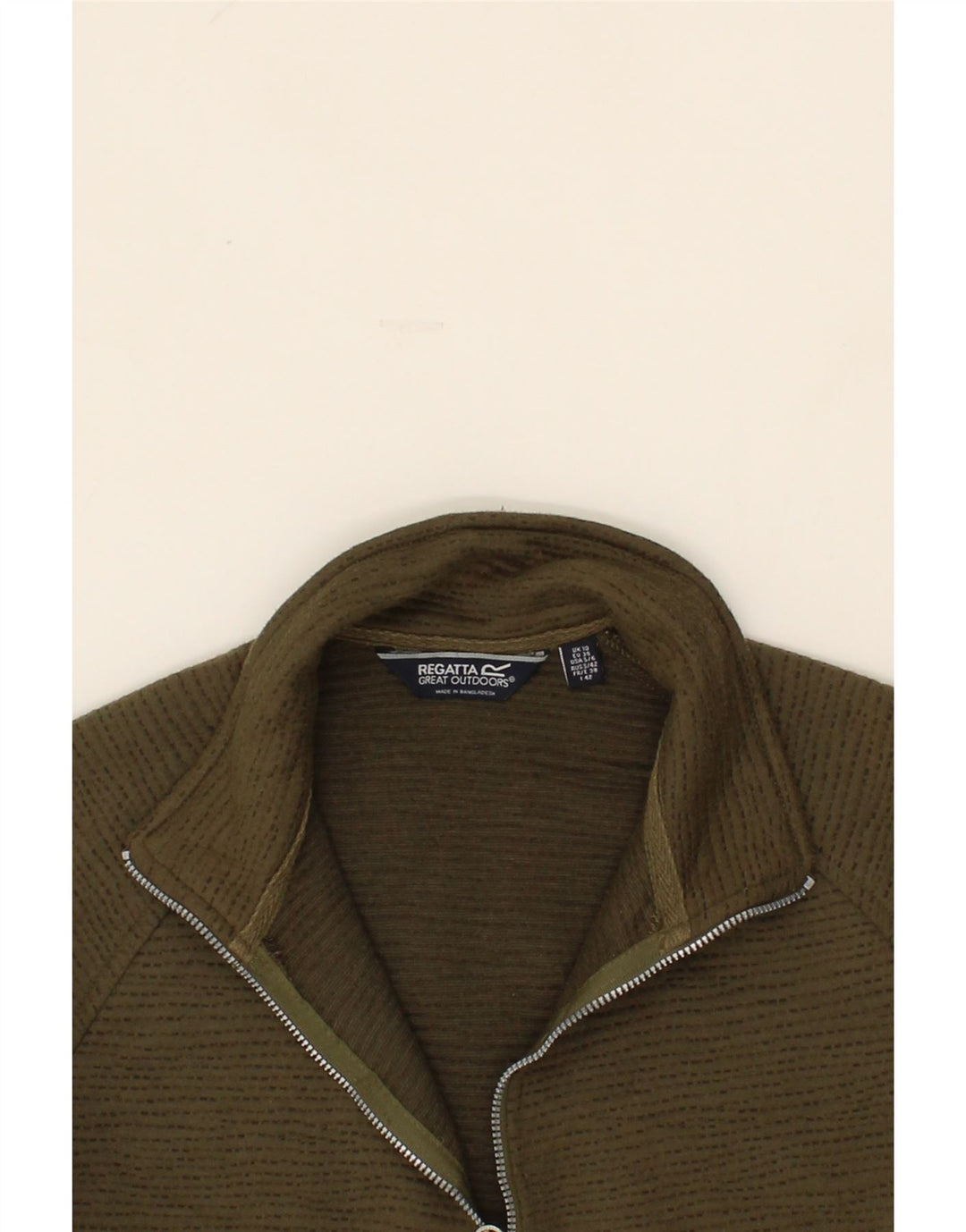 REGATTA Womens Tracksuit Top Jacket UK 10 Small Khaki Polyester Vintage Regatta and Second-Hand Regatta from Messina Hembry 