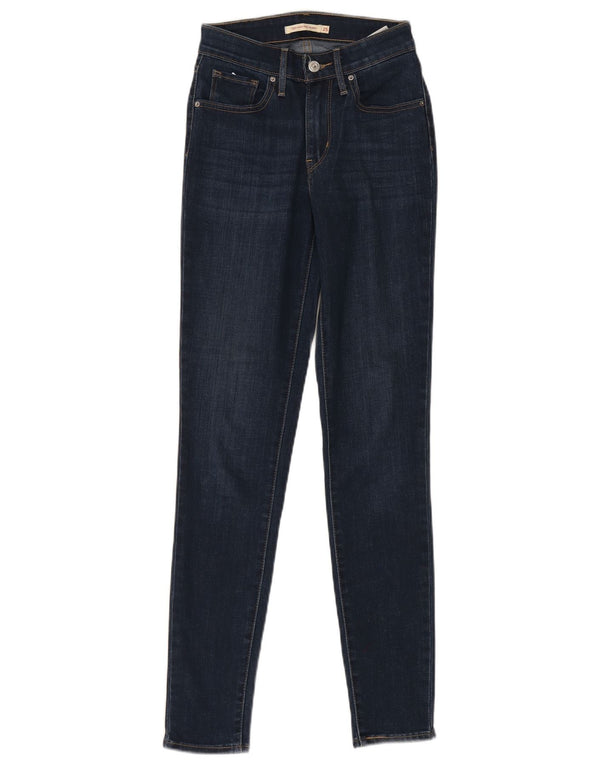 Levi's Dame 721 Skinny Jeans W25 L30 Navy Blue Bomuld