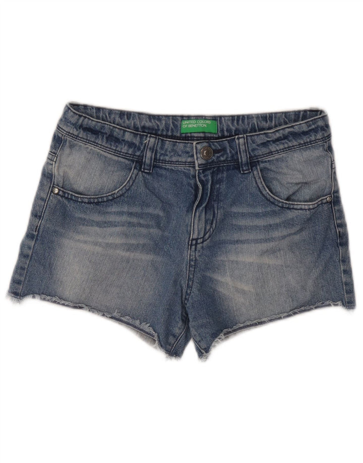 Benetton Dame denim Shorts W26 Small Blue