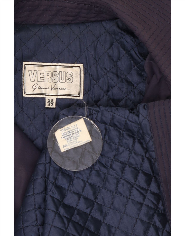 Versus By Gianni Versace Double Breasted Frakke IT 42 Medium Navy Blue