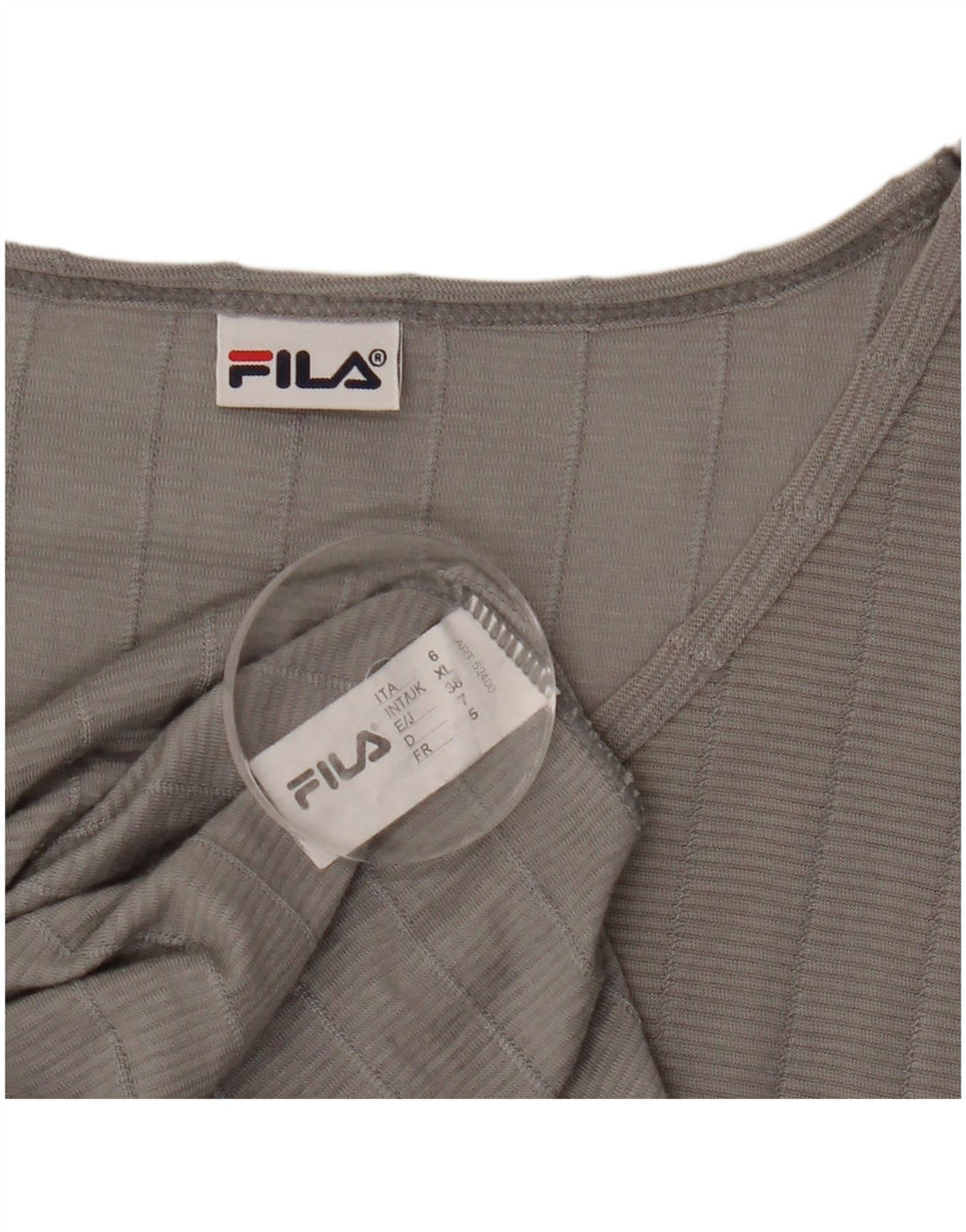 Fila Herre T-Shirt Top XL Gråstribet bomuld