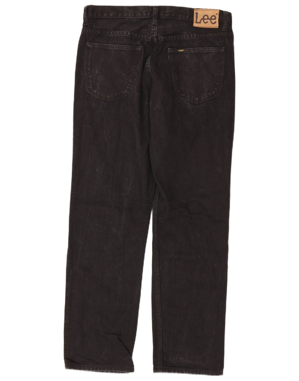 Lee Mens Brooklyn Straight Jeans W34 L32 Sort Bomuld