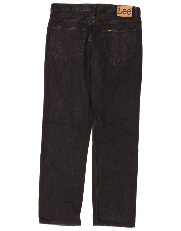 Lee Mens Brooklyn Straight Jeans W34 L32 Sort Bomuld