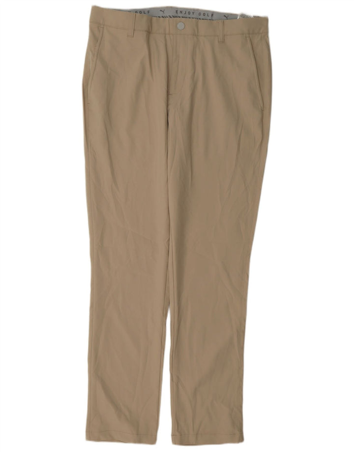 Puma Herre Slim Chino Bukser W34 L32 Beige Polyester