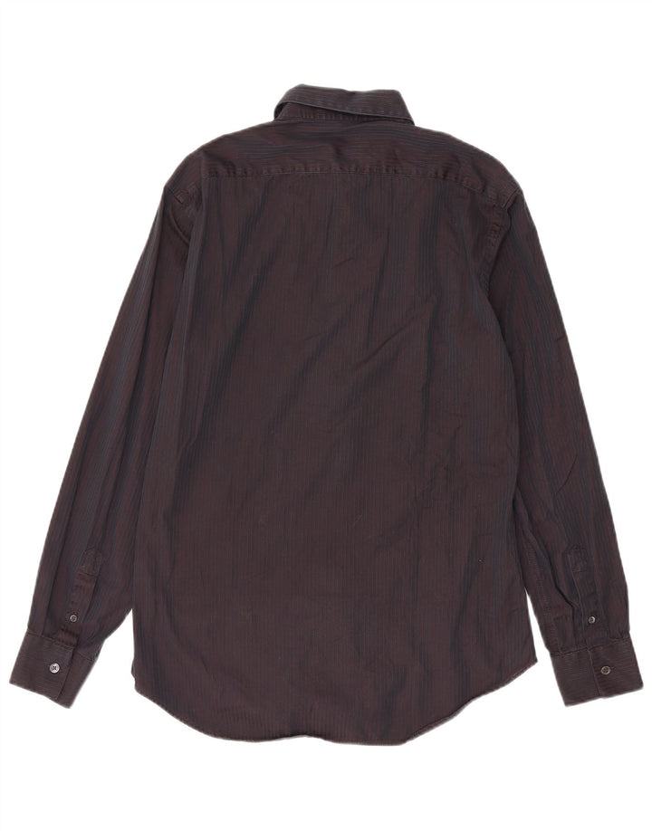 Calvin Klein herreskjorte str. 40 Medium Bourgogne nålestribe