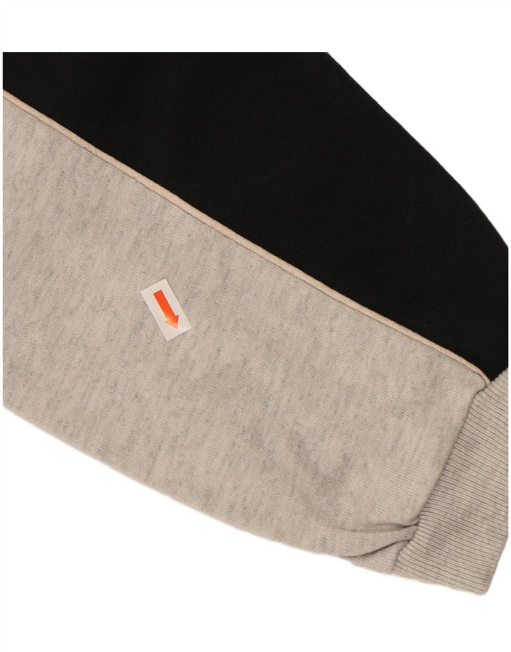 CHAMPION Sweatshirt med lynlås til mænd, stor grå farveblok bomuld