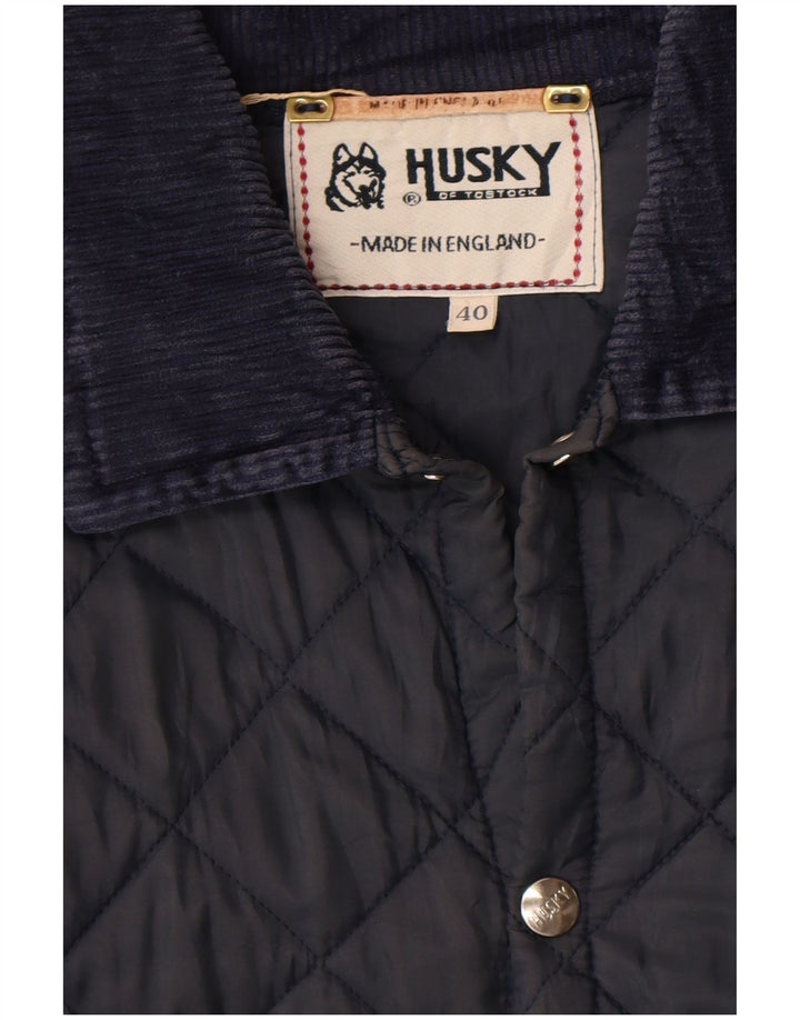 Husky Herre quiltet jakke UK 40 Large Navy Blue