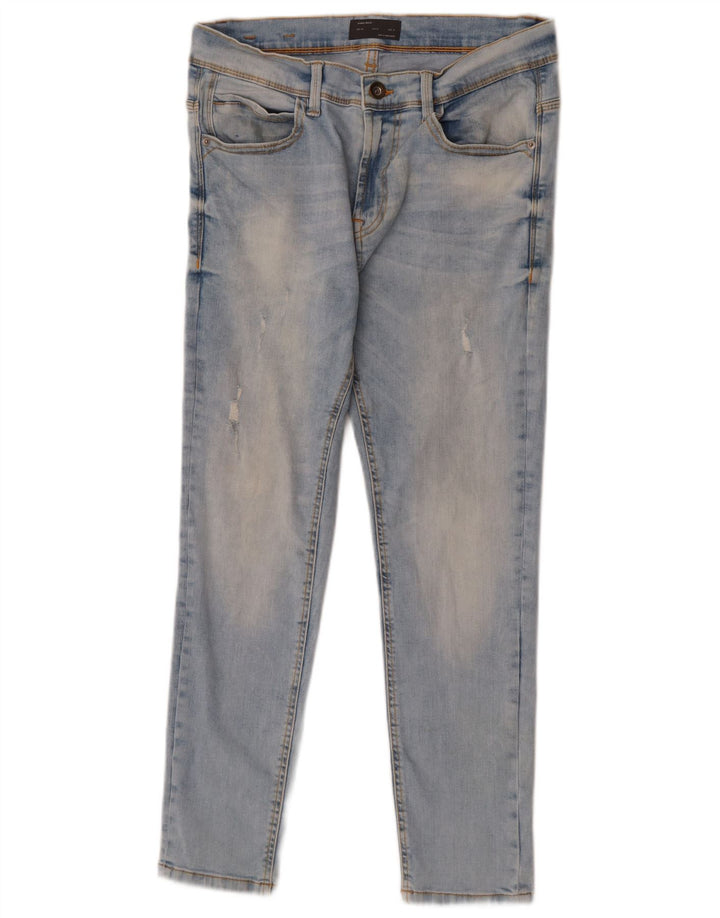 Zara Herre Slim Jeans EU 40 Medium W31 L26 Blå Bomuld