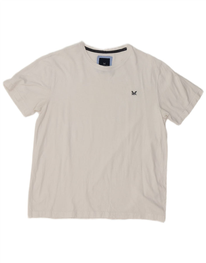Crew Clothing Herre T-Shirt Top Stor Hvid Bomuld