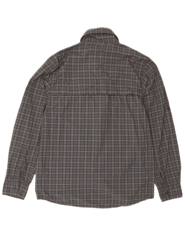 THE NORTH FACE Mens Shirt Small Grey Check Nylon