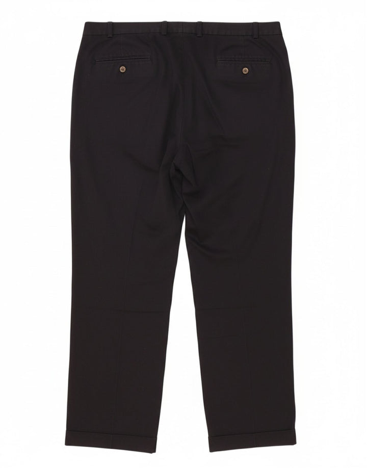 L.L.BEAN Mens Pegged Chino Trousers W46 L29 Navy Blue Cotton