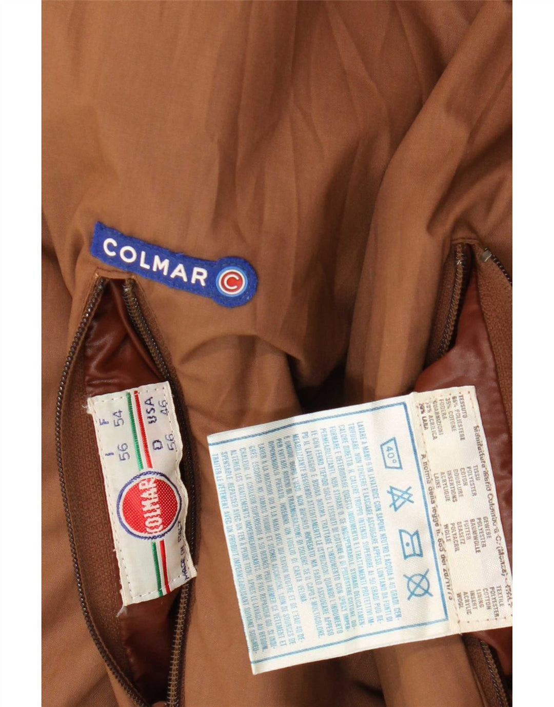 Colmar Dame Grafisk Vendbar Jakke IT 56 2XL Brun Polyester
