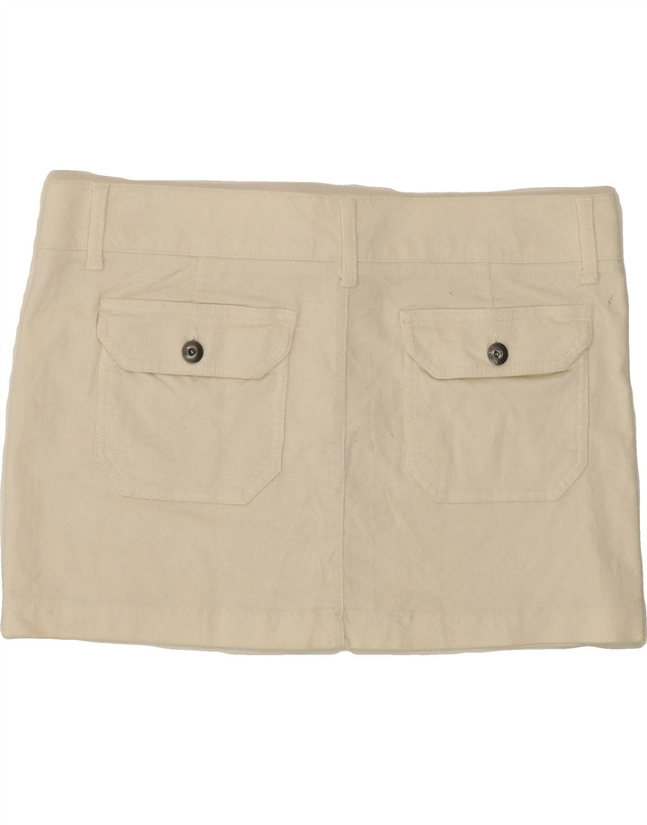 BENETTON Womens Mini Corduroy Skirt  W36 XL  Off White Vintage Benetton and Second-Hand Benetton from Messina Hembry 