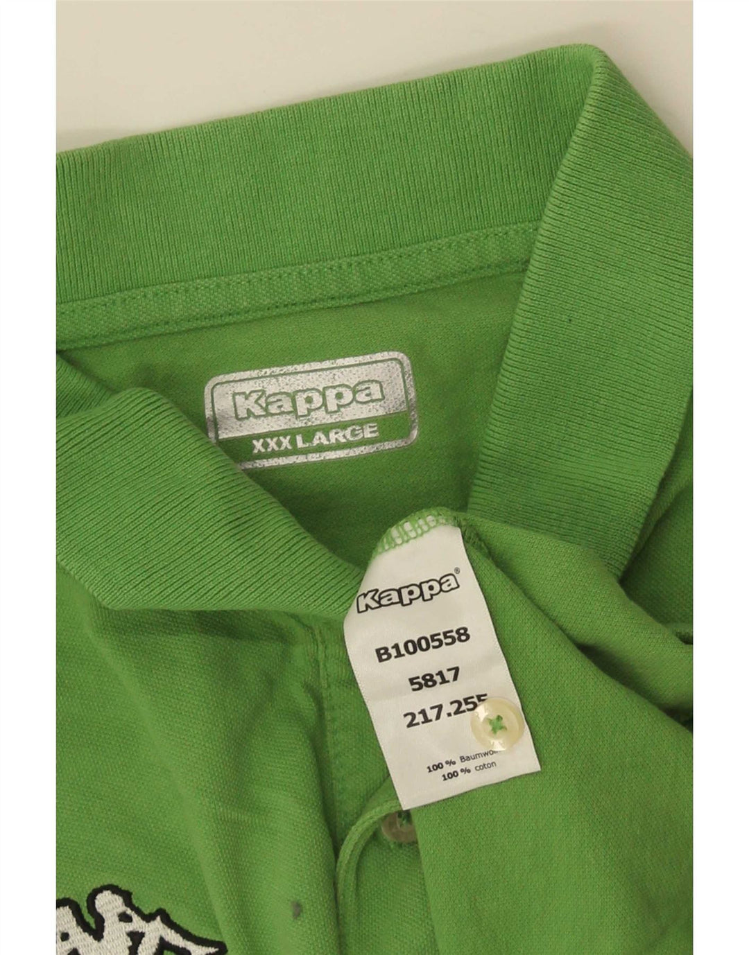 Kappa herre poloshirt 3XL grøn bomuld