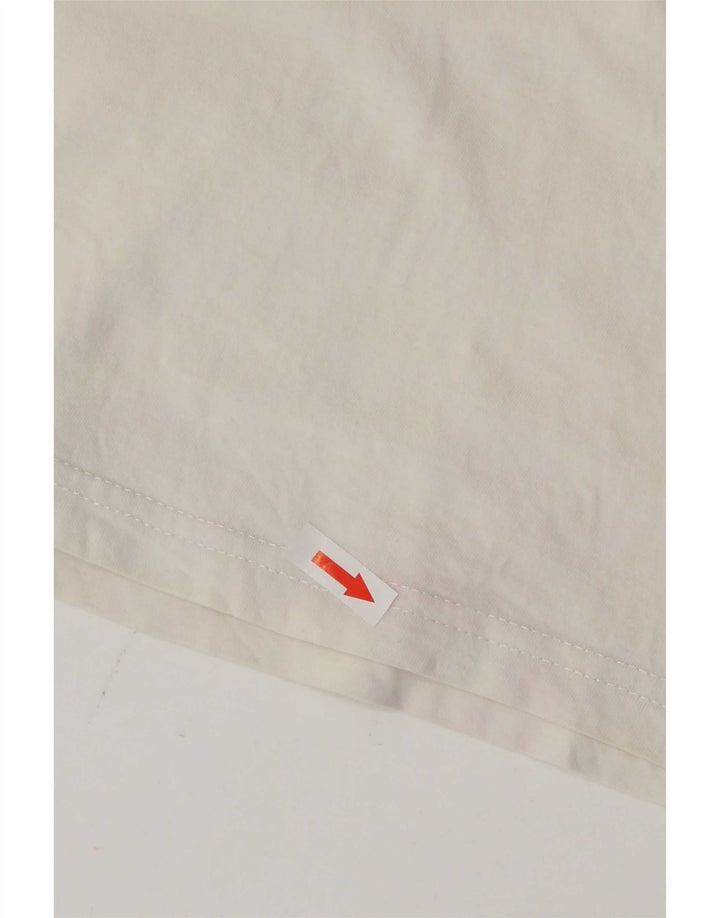 Kappa Herre Grafisk T-Shirt Top Medium Hvid Bomuld