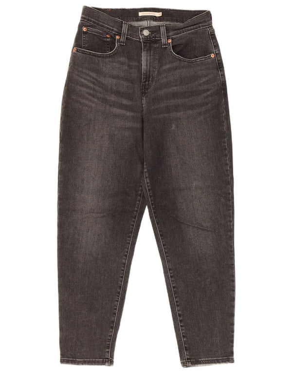 Levi's Womens Boyfriend Højtstående løse jeans W28 L27 Sort bomuld