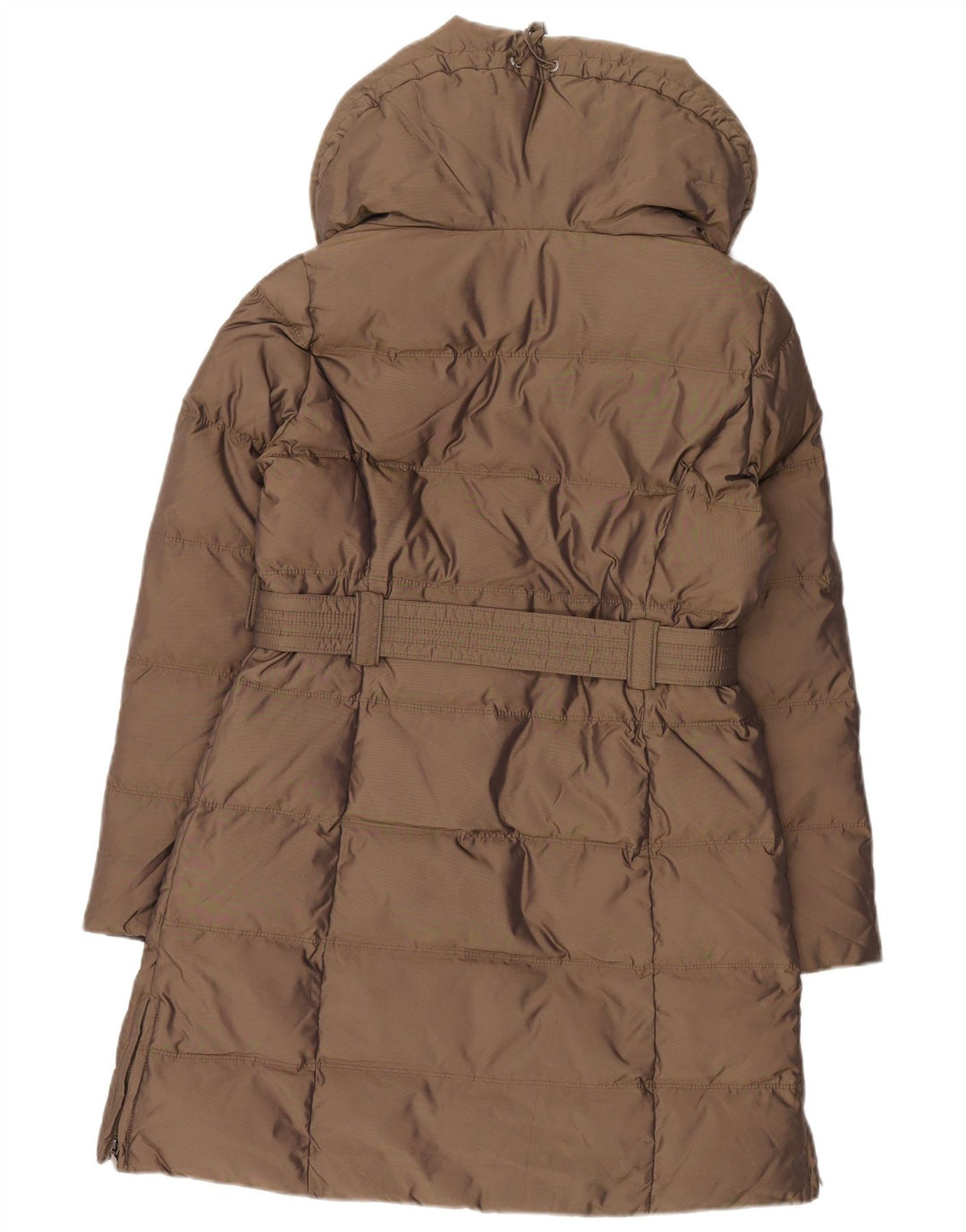 Zara Dame Polstret Frakke UK 14 Medium Brun Nylon