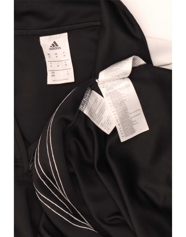 Adidas Herre Climalite Top Langærmet Medium Sort Colourblock med lynlås