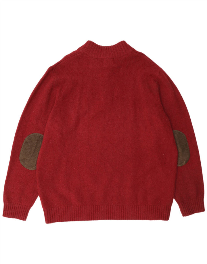 L.L.Bean Herre sweater med lynlåshals 2XL Bourgogneuld
