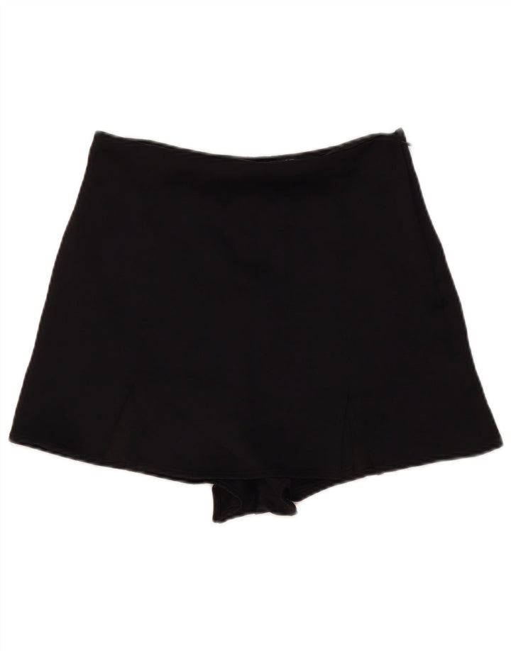 Zara Womens Skort UK 10 Small Black Viscose