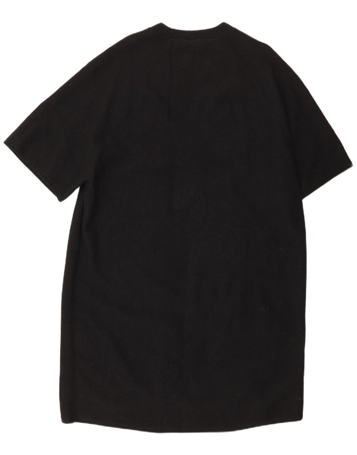 Cos Kvinders Oversized Kortærmede Jumper Dress UK 10 Small Black Wool
