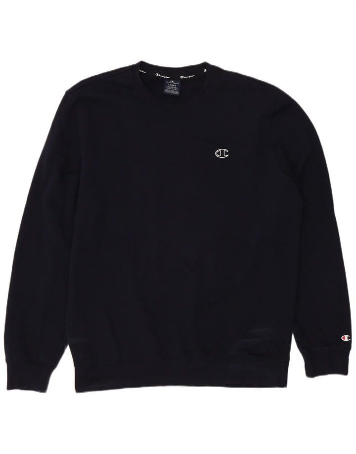 CHAMPION Herre Sweatshirt Jumper Large Navy Blue