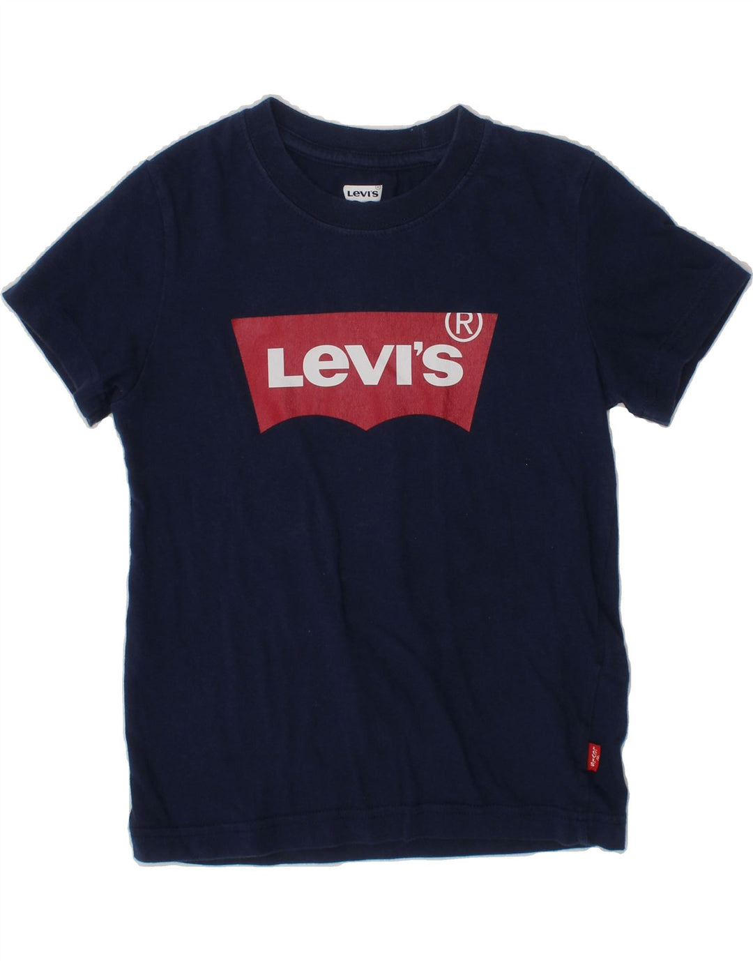 LEVI'S Boys Graphic T-Shirt Top 4-5 Years Navy Blue Cotton Vintage Levi's and Second-Hand Levi's from Messina Hembry 