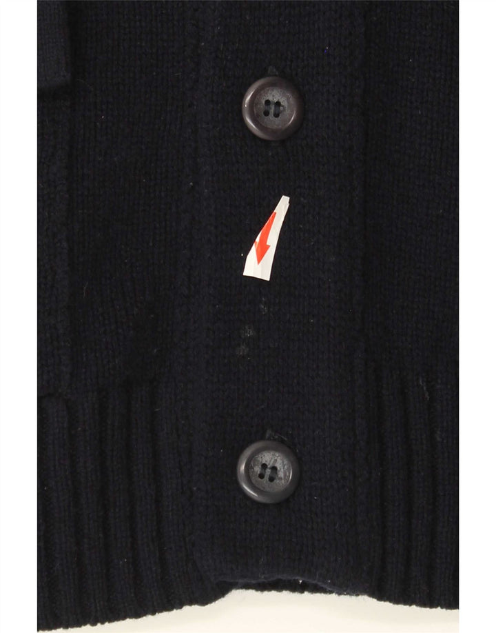 Lyle & Scott Herre cardigan sweater Medium marineblå lammeuld
