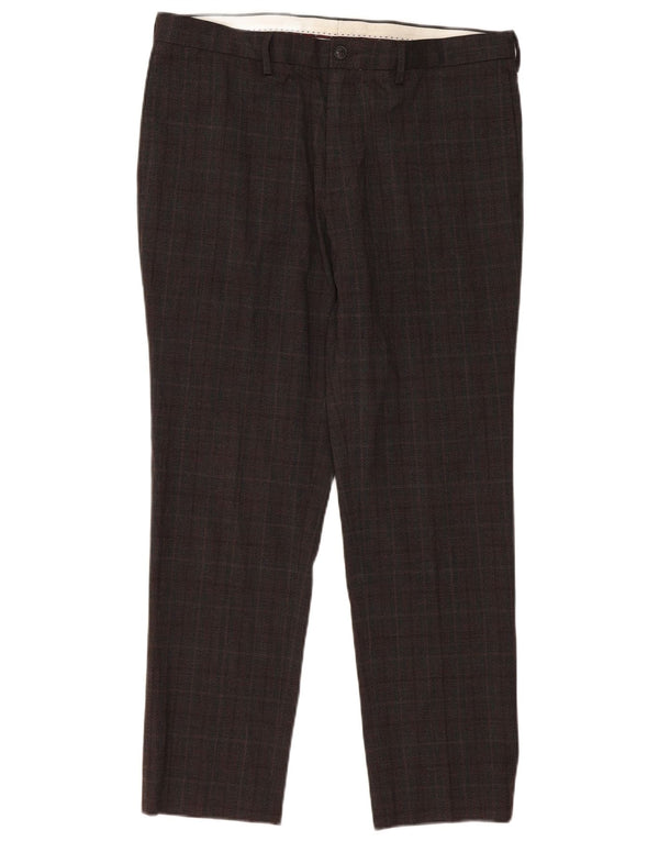 Marks & Spencer Herre Slim Chino Bukser W36 L31 brun ternet polyester