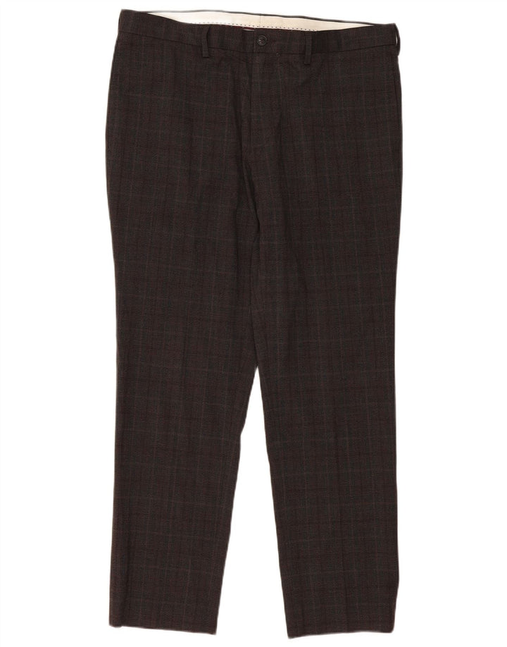 Marks & Spencer Herre Slim Chino Bukser W36 L31 brun ternet polyester
