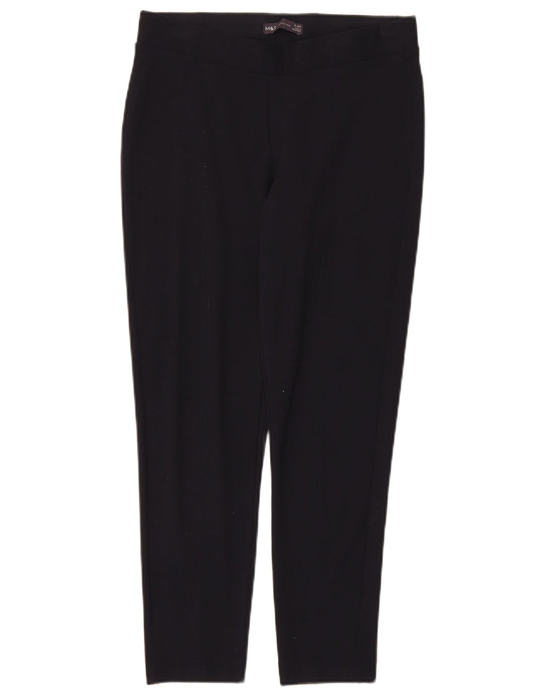 Marks & Spencer Dame Cropped Trousers UK 12 Medium W28 L26 Navy Blue