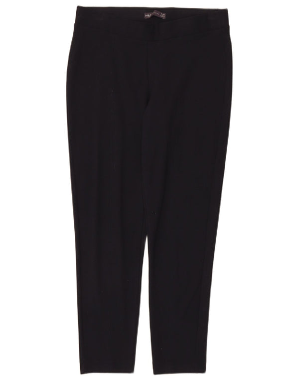 Marks & Spencer Dame Cropped Trousers UK 12 Medium W28 L26 Navy Blue