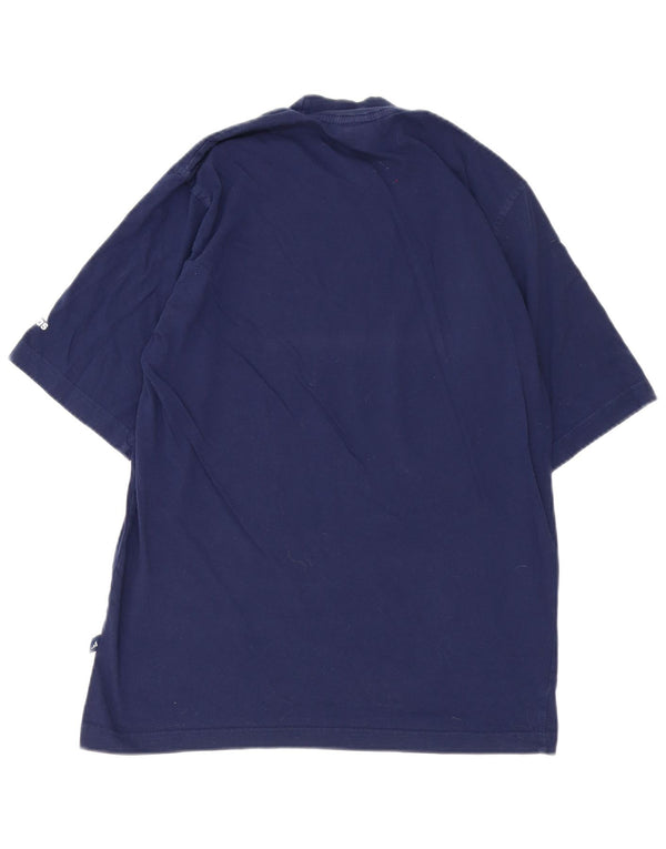 Adidas Herre T-Shirt Top UK 36/38 Small Navy Blue Bomuld