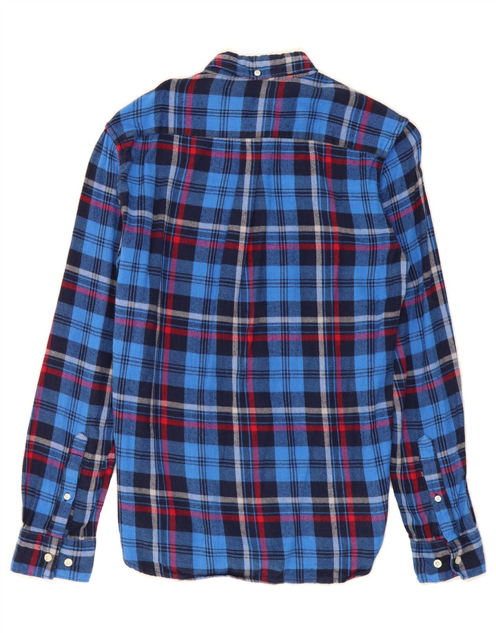 FRENCH CONNECTION Mens Flannel Shirt Medium Blue Check Cotton Vintage French Connection and Second-Hand French Connection from Messina Hembry 