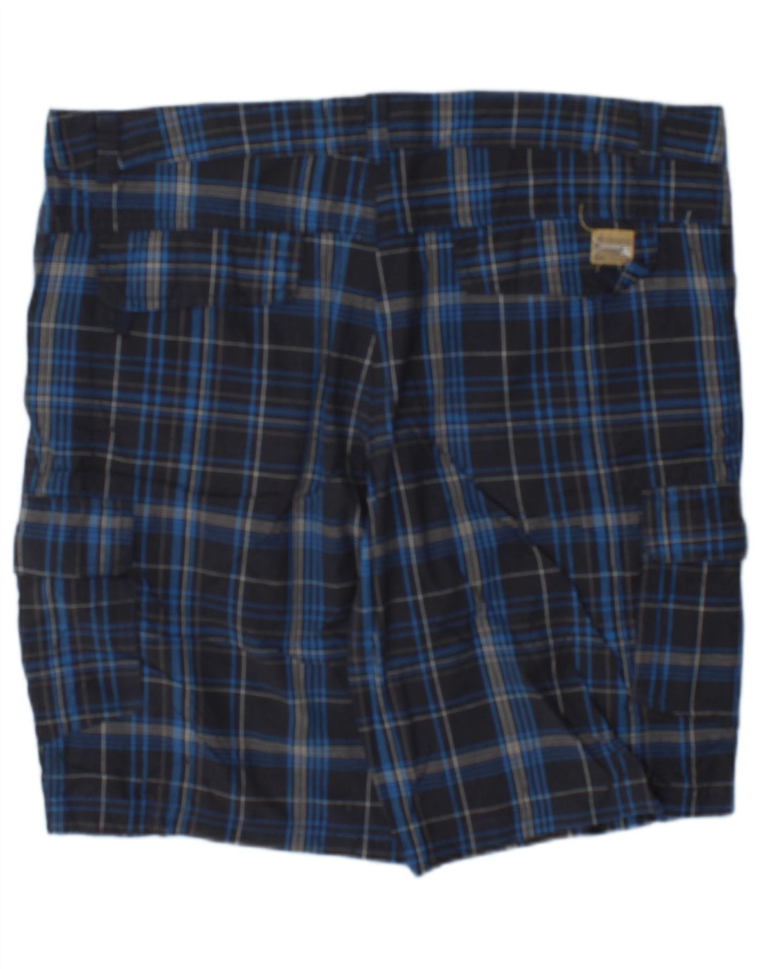 Brugi Herre Cargo Shorts IT 52 XL W36 Marineblå ternet bomuld