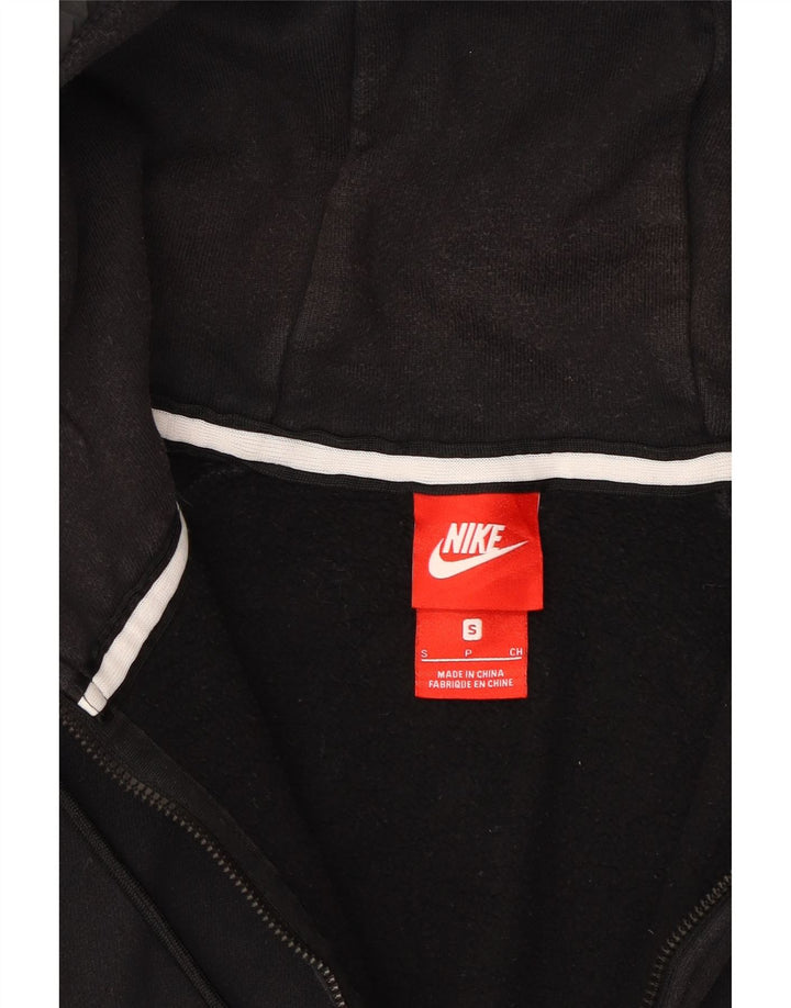 NIKE Mens Zip Hoodie Sweater Small Black Cotton Vintage Nike and Second-Hand Nike from Messina Hembry 
