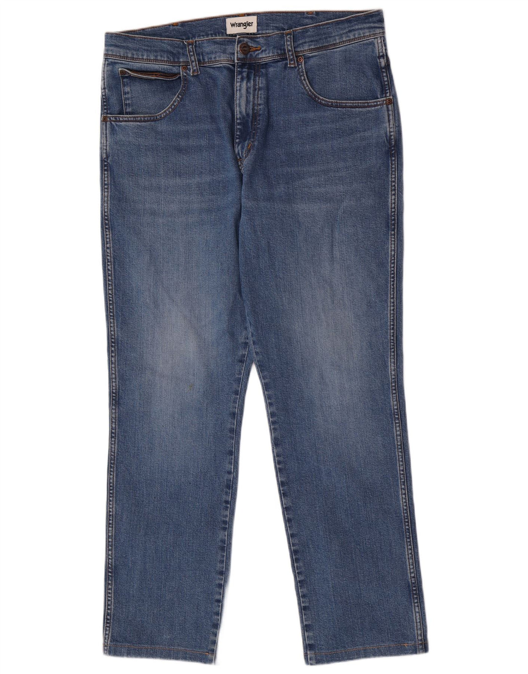 Wrangler Herre Texas Slim Jeans W35 L29 Blå Bomuld
