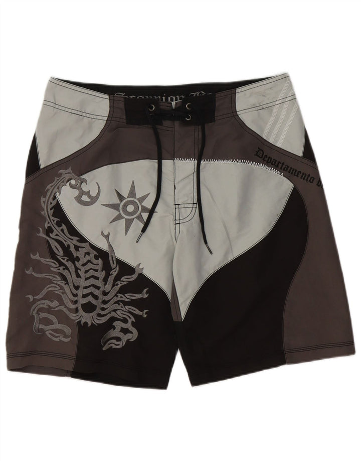 SCORPION BAY Grafiske badeshorts til mænd Medium Brun Colourblock