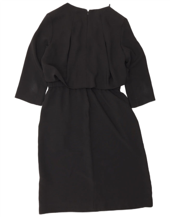 Cos Dame 3/4-ærmet Skede Kjole EU 38 Medium Sort Polyester