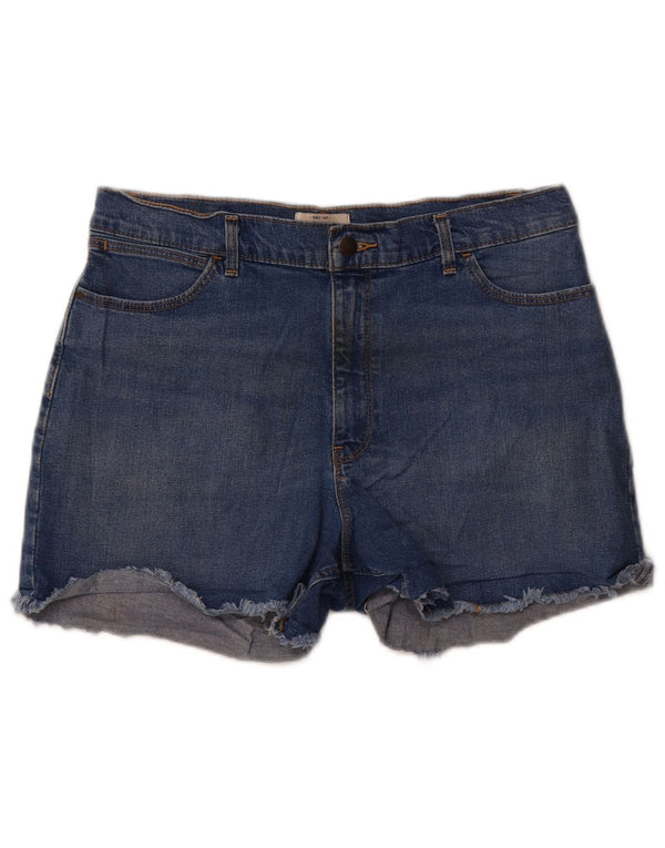 Wrangler denimshorts til kvinder med høj talje US 16 2XL W34 Blå