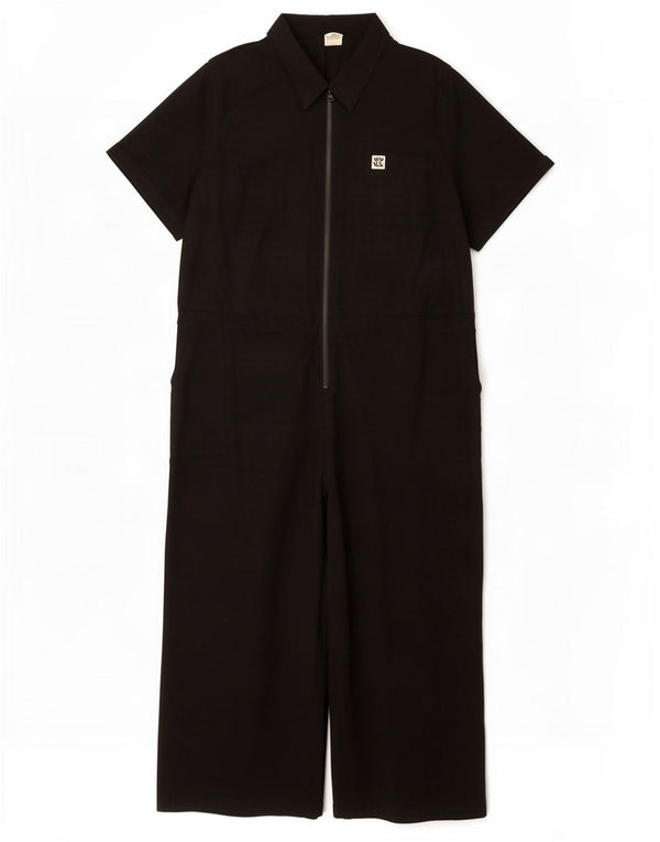 Lucy & Yak Kortærmet Jumpsuit til kvinder UK 26 5XL Sort Bomuld