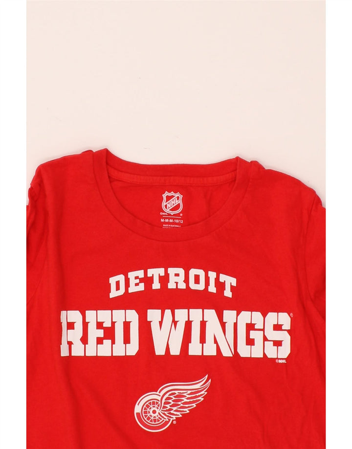 NHL Boys Graphic T-Shirt Top 10-11 Years Medium Red Vintage NHL and Second-Hand NHL from Messina Hembry 