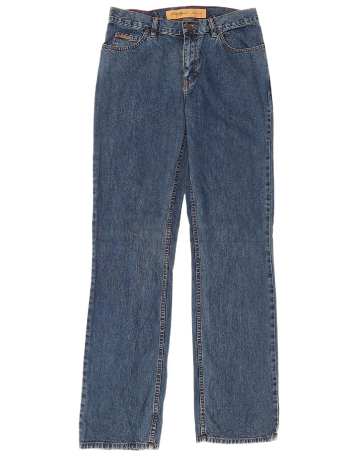 EDDIE BAUER Dame Bootcut Jeans US 10 Large W32 L35 Blue Cotton