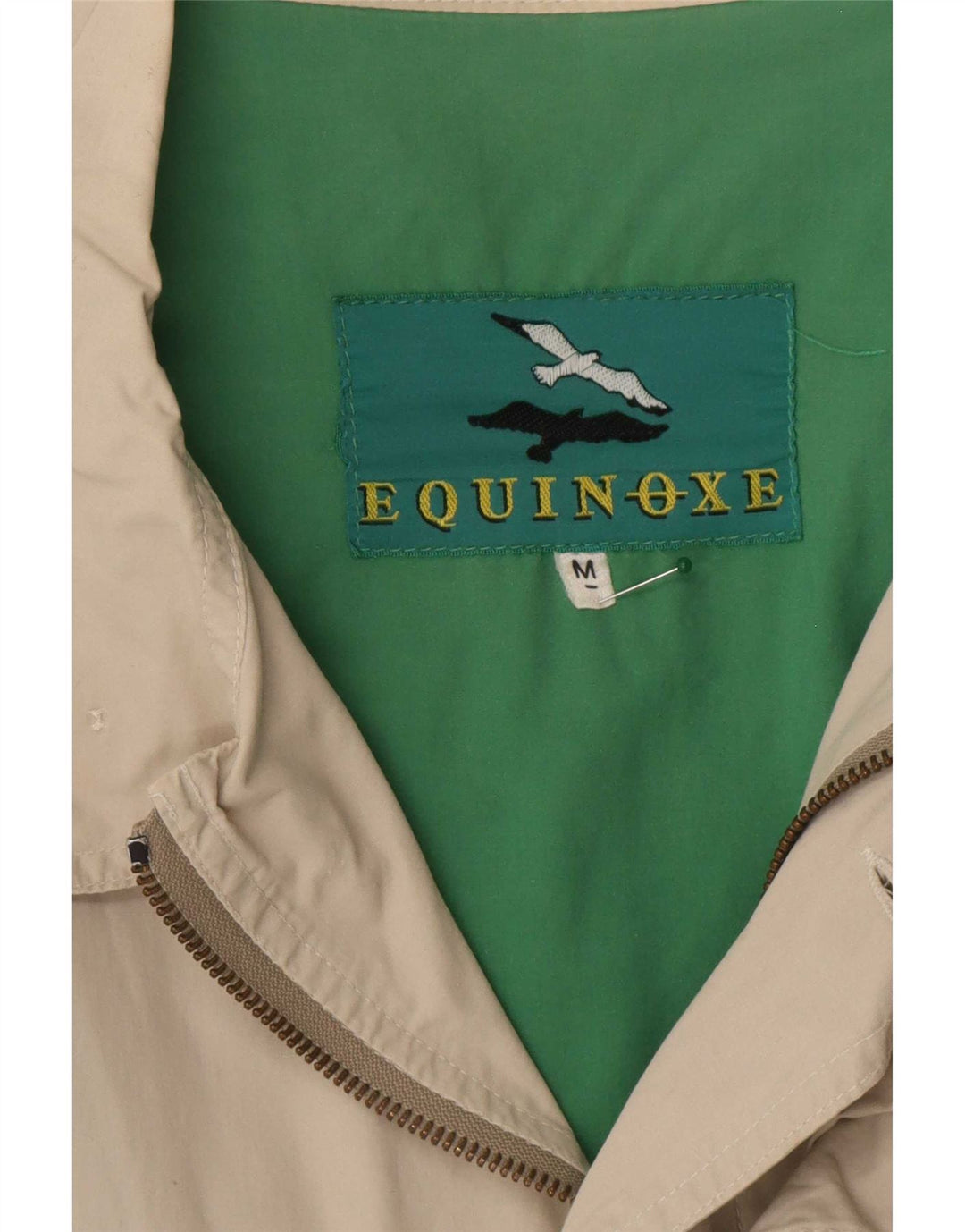 Vintage Bomber Jacket UK 38 Medium Beige Bomuld