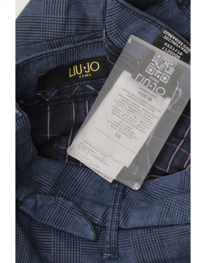 Liu Jo Herre Uomo Chino Bukser IT 48 Medium W32 L31 Marineblå Houndstooth